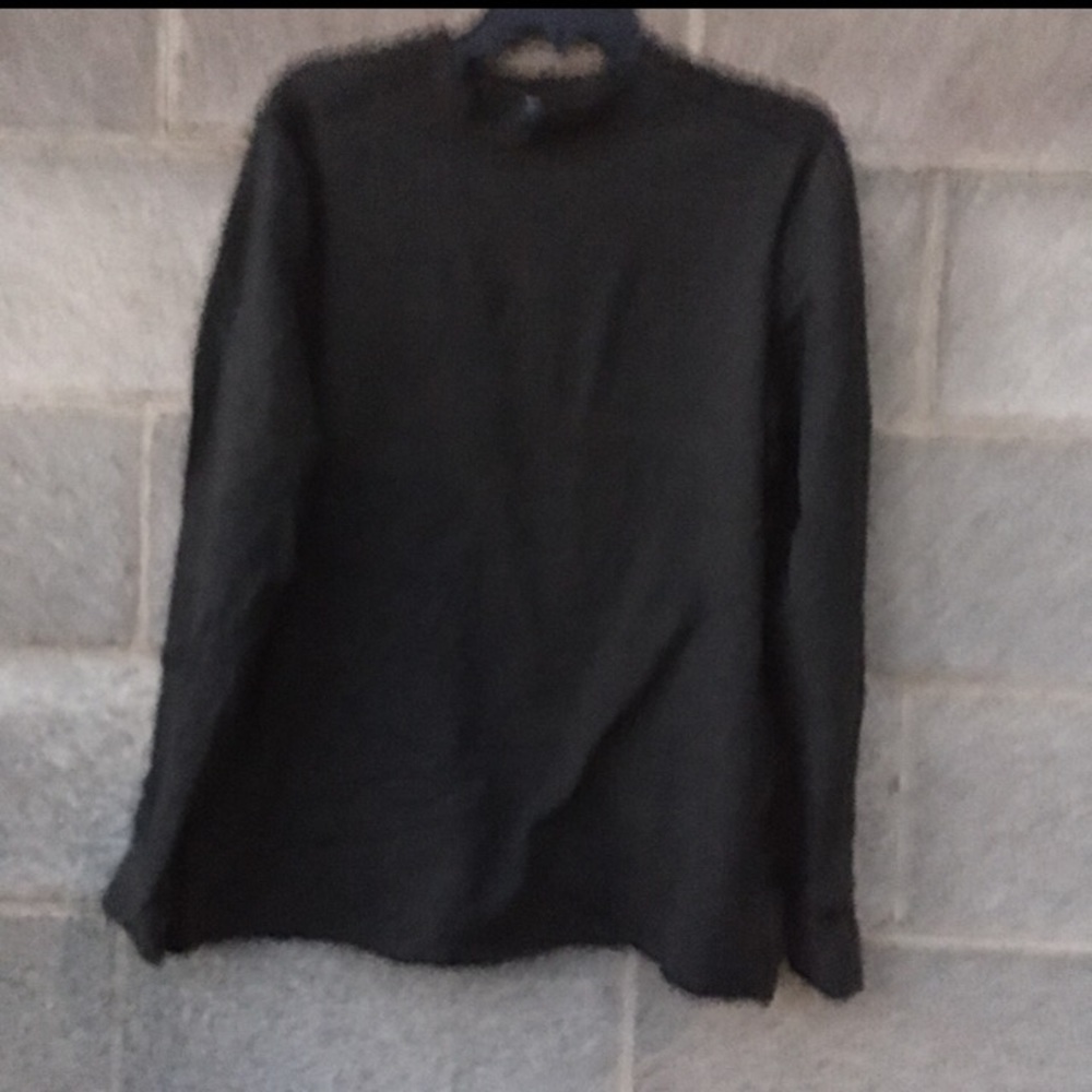 FULBELLE Women’s Fleece Thermal L S Mock Neck Thumb Holes Running Shirt Grey XL